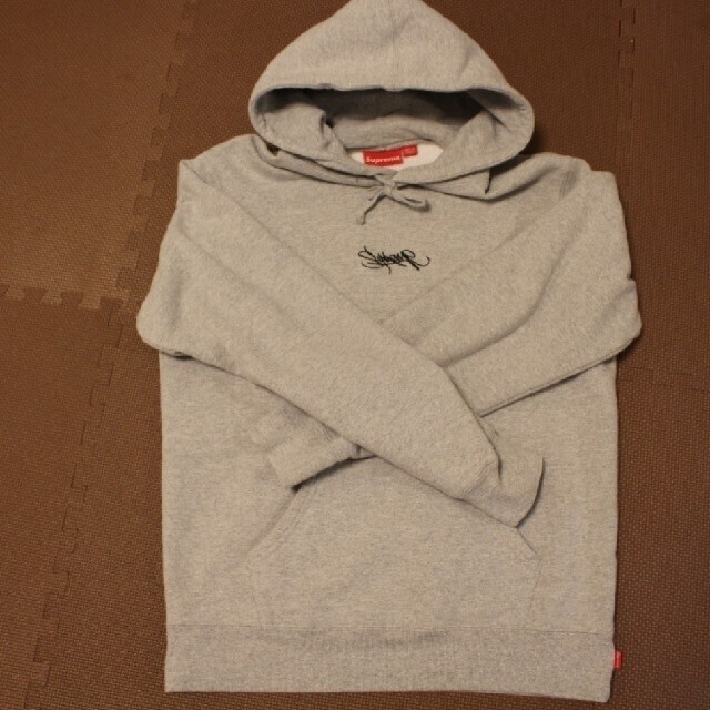 supreme tag logo hooded sweatshirt