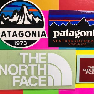 パタゴニア(patagonia)の★補強あり★新品未使用　ノースフェイス&パタゴニア　ステッカー4枚セット　白(その他)