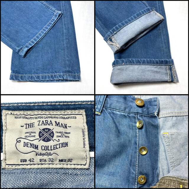 ZARA MAN ザラ メン スキニー USED加工USA32 Lサイズ86cm 8