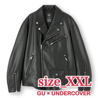 ジーユー(GU)のGU×UNDERCOVER フェイクレザー ライダースジャケット【XXL】(ライダースジャケット)