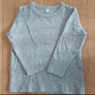 ムジルシリョウヒン(MUJI (無印良品))の美品【無印良品】無地長袖Tシャツ 90サイズ(Tシャツ/カットソー)