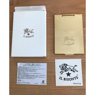 イルビゾンテ(IL BISONTE)の【最終値下】イルビゾンテ　ノベルティ鏡　非売品　真鍮(ノベルティグッズ)