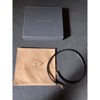 ブルガリ(BVLGARI)のブルガリ BVLGARI レザーチョーカー ネックレス 黒 k18金(ネックレス)