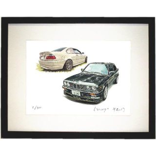 ビーエムダブリュー(BMW)のGC-1984 BMW M330/ALPINA C2限定版画サイン額装作家平右ヱ(絵画/タペストリー)