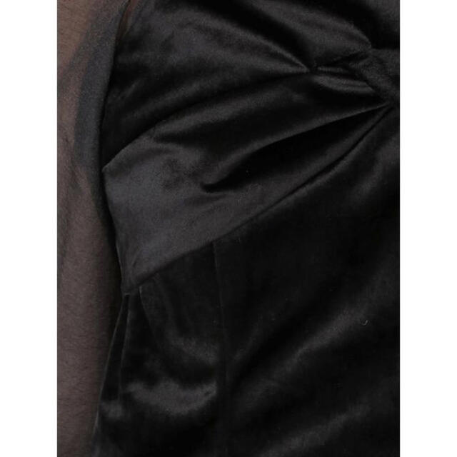 美品 ラグナムーン タイトドレスワンピース S ブラック 黒 袖あり 5分袖 3