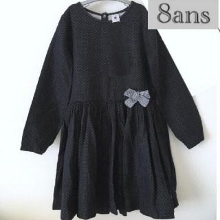 プチバトー(PETIT BATEAU)のbabmayuko様専用usedプチバトチュビックドットリボンワンピース8ans(ワンピース)