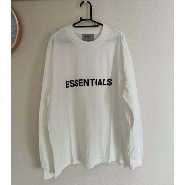 ESSENTIALS FEAR OF GOD LS TEE 白 正規品 ロンT