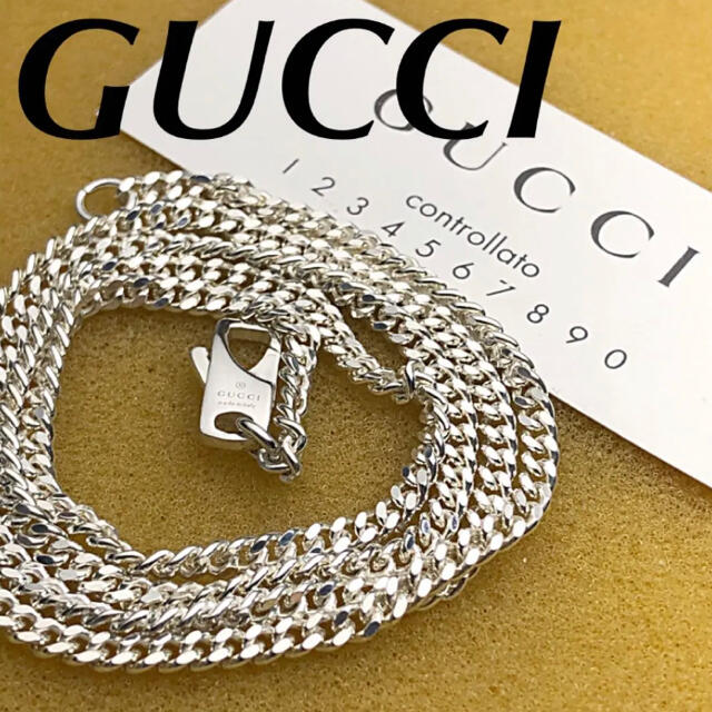 Gucci(グッチ)の美品　GUCCI 2.5㍉　喜平チェーンネックレス メンズのアクセサリー(ネックレス)の商品写真