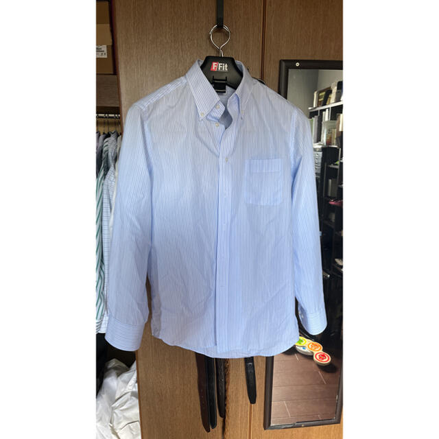 THE SUIT COMPANY(スーツカンパニー)のワイシャツ 青ストライプ 2枚セット スーツカンパニー メンズのトップス(シャツ)の商品写真
