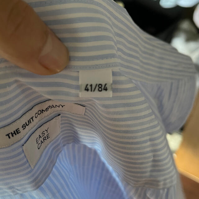THE SUIT COMPANY(スーツカンパニー)のワイシャツ 青ストライプ 2枚セット スーツカンパニー メンズのトップス(シャツ)の商品写真