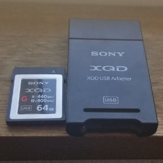 ソニー(SONY)のsony xqdカード64GB　カードリーダー　アダプター　セット(その他)