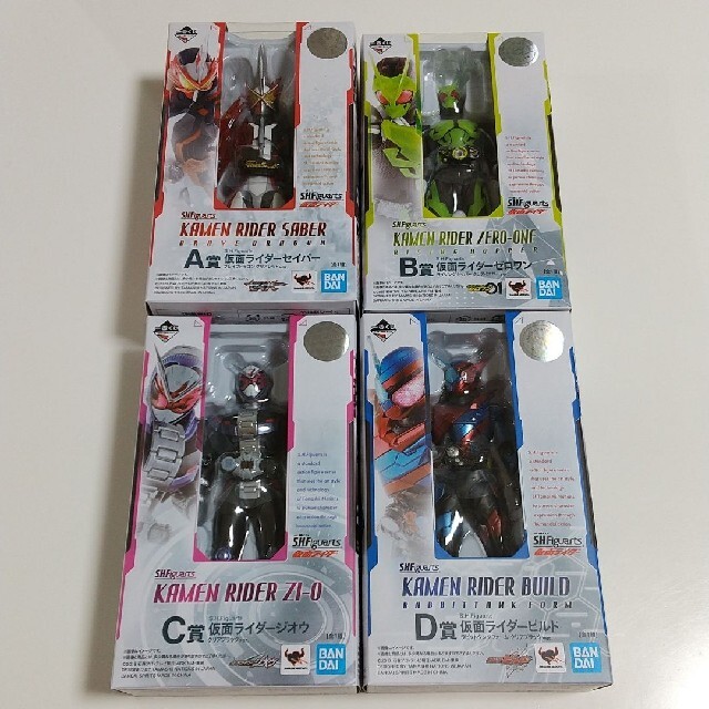 BANPRESTO(バンプレスト)の仮面ライダー 一番くじ A賞B賞C賞D賞 4点セット エンタメ/ホビーのフィギュア(特撮)の商品写真