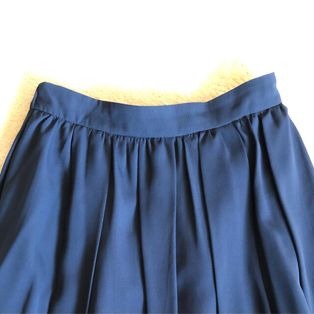 NATURAL BEAUTY BASIC(ナチュラルビューティーベーシック)のタイムセール❣️ギャザースカート ロングスカート 紺 レディースのスカート(ロングスカート)の商品写真