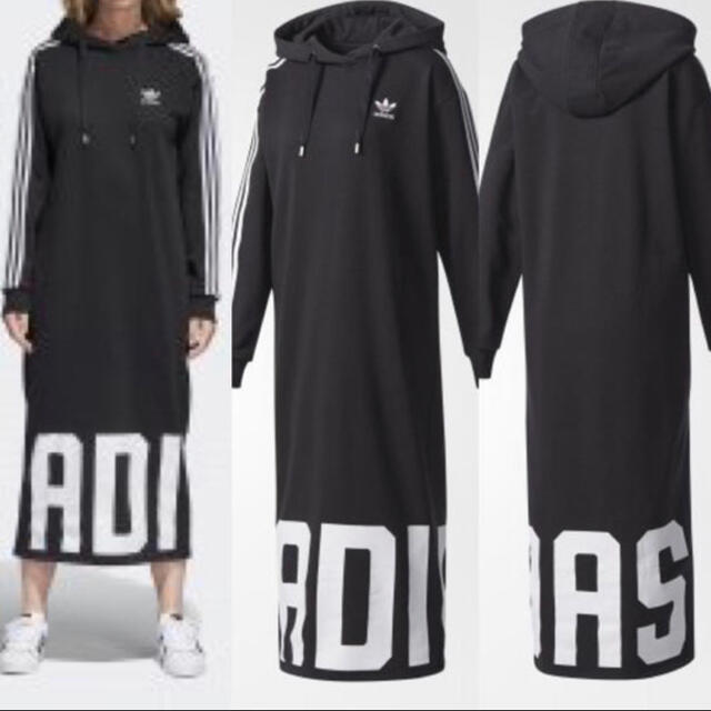 美品♪ adidas originals ロゴ ロング ワンピース アディダス レディースのワンピース(ロングワンピース/マキシワンピース)の商品写真