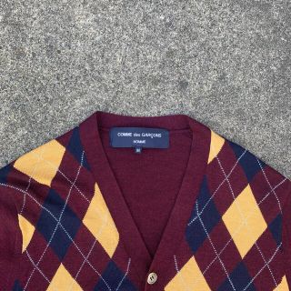 COMME des GARCONS HOMME ニットカーディガン アーガイル柄