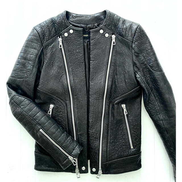 超希少nハリウッド　Balmain type rider hoodieライダース