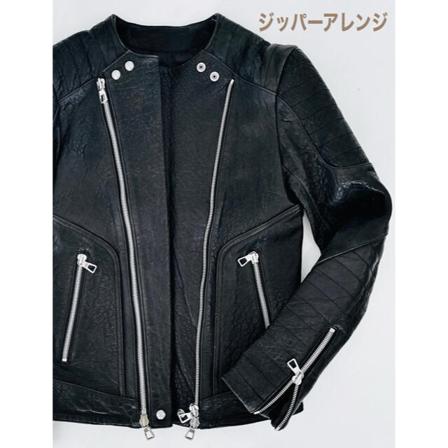 超希少nハリウッド　Balmain type rider hoodieライダース