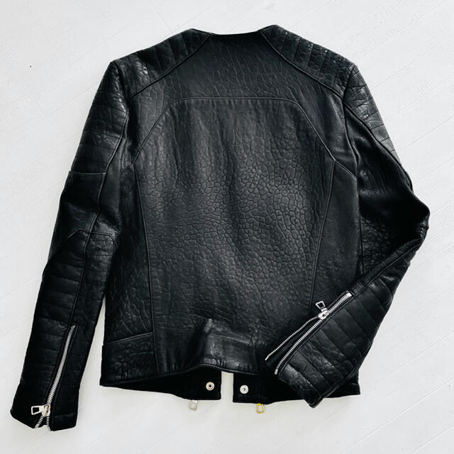 新品 希少 BALMAIN×H&M ライダース ジャケット 羊皮 44 ハンガー