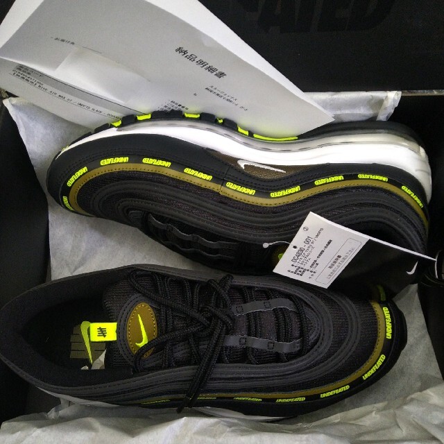 NIKE(ナイキ)の28cm UNDEFEATED x NIKE AIR MAX 97 BLACK メンズの靴/シューズ(スニーカー)の商品写真