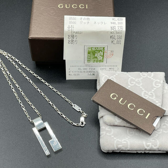 Gucci - 正規品◆GUCCI★Gプレートネックレス