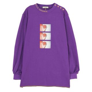 ジュエティ(jouetie)の jouetie  リングドットロングスリーブTEE  パープル M(Tシャツ(長袖/七分))