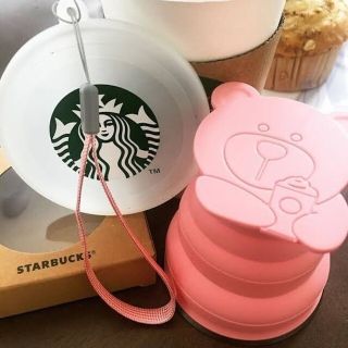 スターバックスコーヒー(Starbucks Coffee)の【タイ限定：非売品】スタバ ノベルティ シリコン折りたたみカップ(ノベルティグッズ)