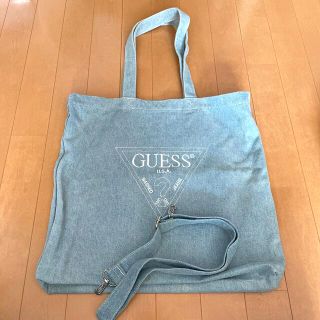 ゲス(GUESS)のGUESS デニム トートバッグ 大容量 サブバッグ エコバッグ(トートバッグ)