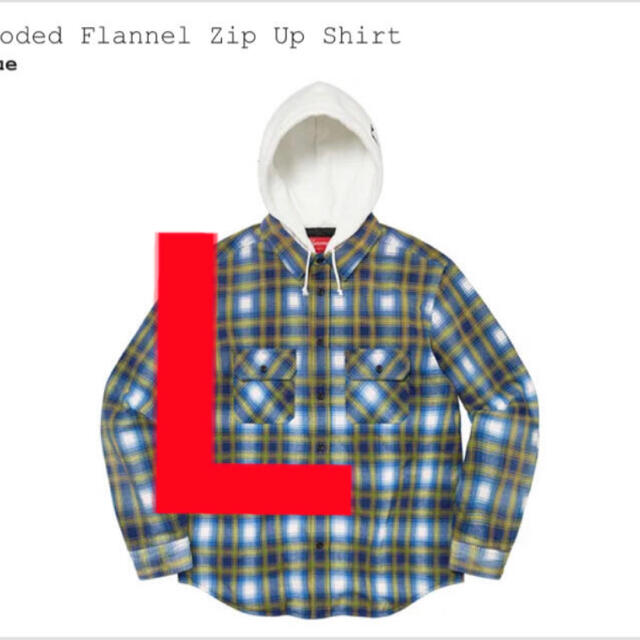 Supreme Hooded Flannel Zip Up Shirt blue