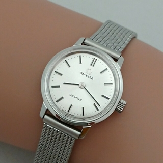 オメガ(OMEGA)のOH済 1971年製 オメガ デビル レディース 純正メッシュブレス付き 極美品(腕時計)