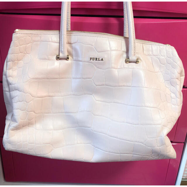 FURLA - FURLA《フルラ》 クロコ型押し ハンド トート バッグ