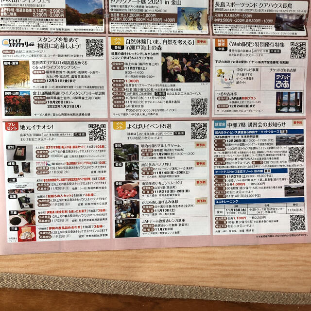 JAFクーポン11月号2枚セット チケットの優待券/割引券(その他)の商品写真