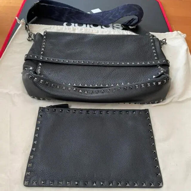 VALENTINO◇ロックスタッズ/メッセンジャー/ショルダーバッグ 【超