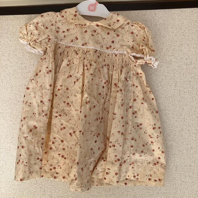 双子お揃いワンピース90センチ キッズ/ベビー/マタニティのキッズ服女の子用(90cm~)(ワンピース)の商品写真