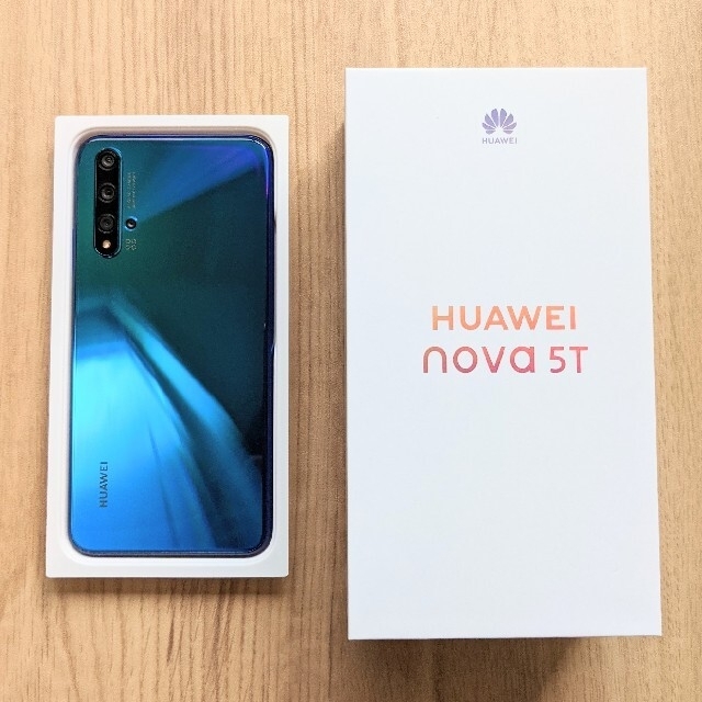 SIMフリー HUAWEI nova5T クラッシュブルー