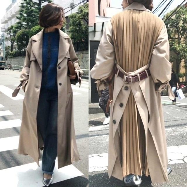 未使用品 ameri vintage BACK PLEATS TRENCH