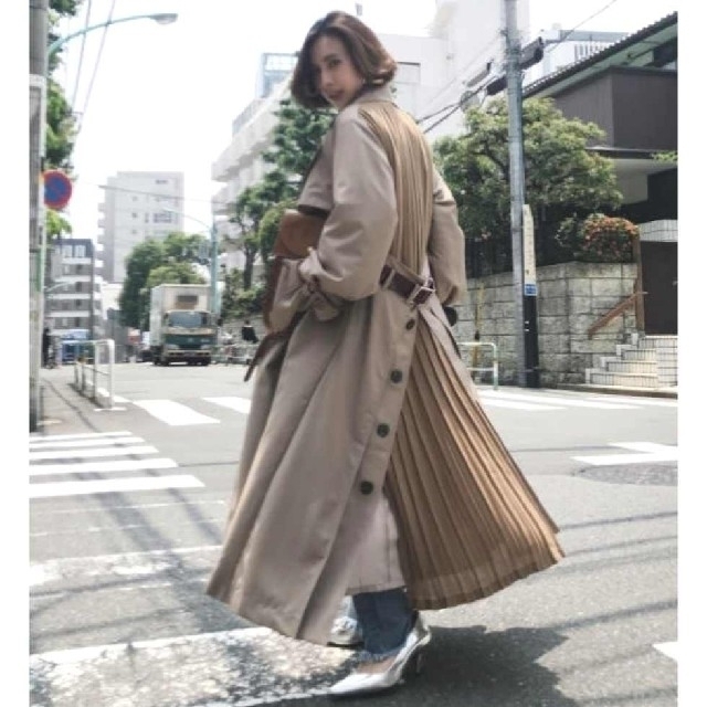 未使用品 ameri vintage BACK PLEATS TRENCH