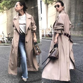 AMERI BACK LACE COAT デニムトレンチコート　試着のみ