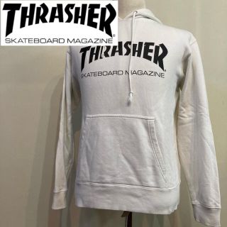 スラッシャー(THRASHER)のスラッシャー◆プルオーバー フーディ パーカー◆ホワイト Mサイズ (パーカー)