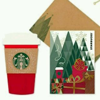 スターバックスコーヒー(Starbucks Coffee)のスターバックス ビバレッジカードクリスマスデザイン2枚セット(その他)