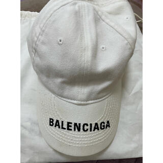 バレンシアガ(Balenciaga)のバレンシアガbalenciaga ロゴキャップ ホワイト白L(キャップ)