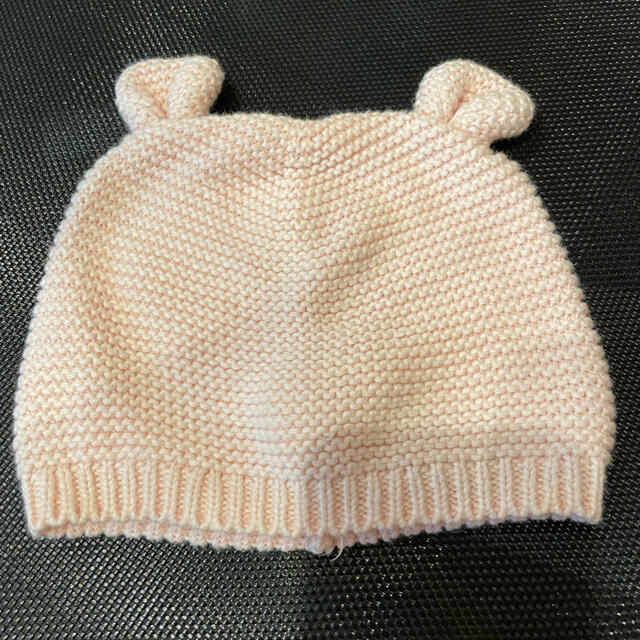 babyGAP(ベビーギャップ)のGAP baby ピンク　クマ　ニット帽子　帽子44cm ベビー帽子 キッズ/ベビー/マタニティのこども用ファッション小物(帽子)の商品写真