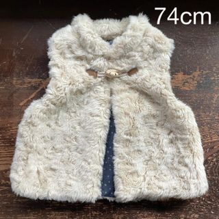 ザラ(ZARA)のzara baby フェイクファーベスト　74cm(ジャケット/コート)