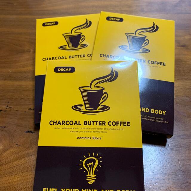 CHARCOAL BUTTER COFFEE 新品未開封3P コスメ/美容のダイエット(ダイエット食品)の商品写真