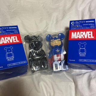 マーベル(MARVEL)のmarvel ベアブリック　クレベリン　ブラックパンサー　キャプテンアメリカ(キャラクターグッズ)