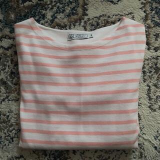 プチバトー(PETIT BATEAU)のpetit bateau pink バスクシャツ(カットソー(長袖/七分))