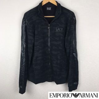 エンポリオアルマーニ(Emporio Armani)の美品 エンポリオアルマーニ 長袖スウェット ブラック 迷彩 サイズM(スウェット)