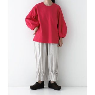 ネストローブ(nest Robe)のコットン天竺ランタンスリーブプルオーバー(カットソー(長袖/七分))