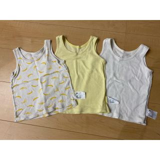 ユニクロ(UNIQLO)のUNIQLO 下着　タンクトップ 3枚セット　90(下着)