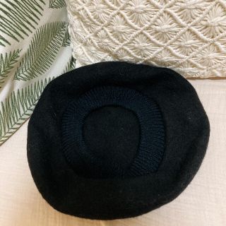 レプシィム(LEPSIM)のLEPSIM  ベレー帽　ウール　毛　黒　ブラック　レプシィム(ニット帽/ビーニー)