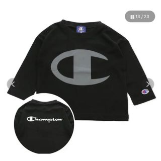 チャンピオン(Champion)のチャンピオン 長袖 Tシャツ ブラック 95cm キッズ　ベビー　男の子　女の子(Tシャツ/カットソー)